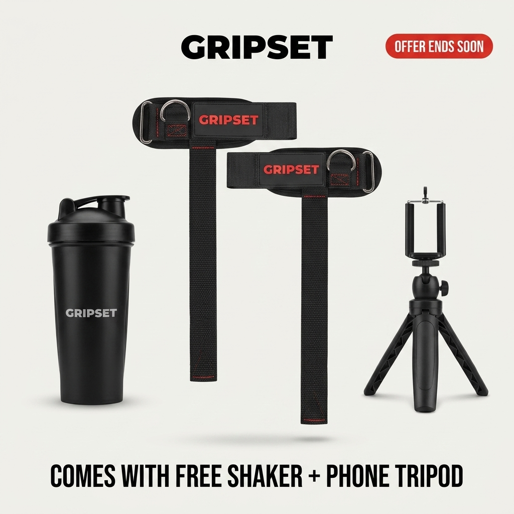 Gripset 2-in-1 Power Straps with free Shaker Cup and Phone Tripod — offer ends soon